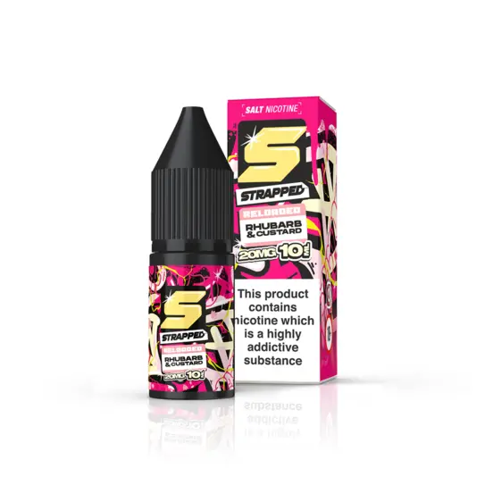 Rhubarb & Custard Nic Salt E-liquid by Strapped Reloaded 10ml